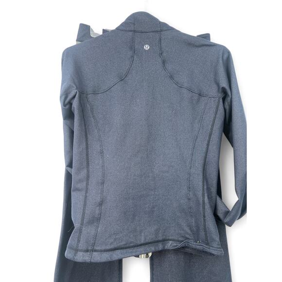 Lululemon 6 Set Jacket Full Zip Sweatshirt Denim Flare Groove Pants 2-Piece RARE - Picture 7 of 10